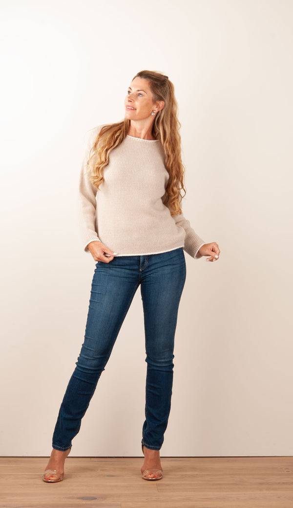Kaschmir Pullover Hellbeige