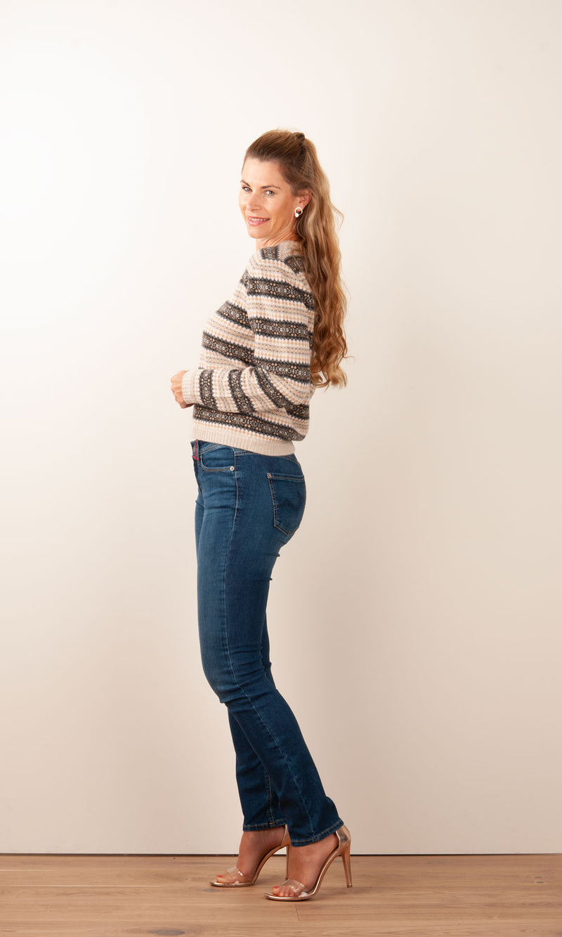 Kaschmir Pullover Beige | Offwhite | Multicolor