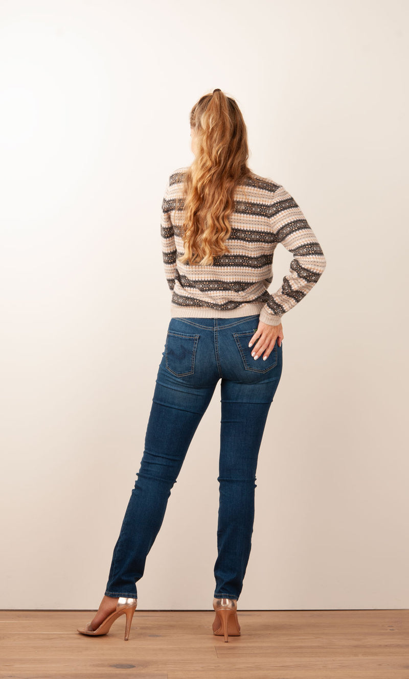 Kaschmir Pullover Beige | Offwhite | Multicolor