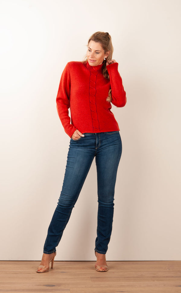 Kaschmir Pullover Rot | Orange