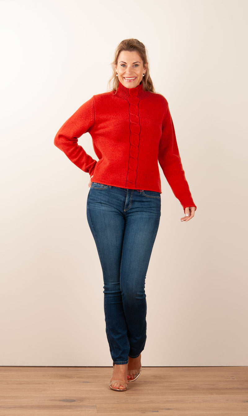 Kaschmir Pullover Rot | Orange