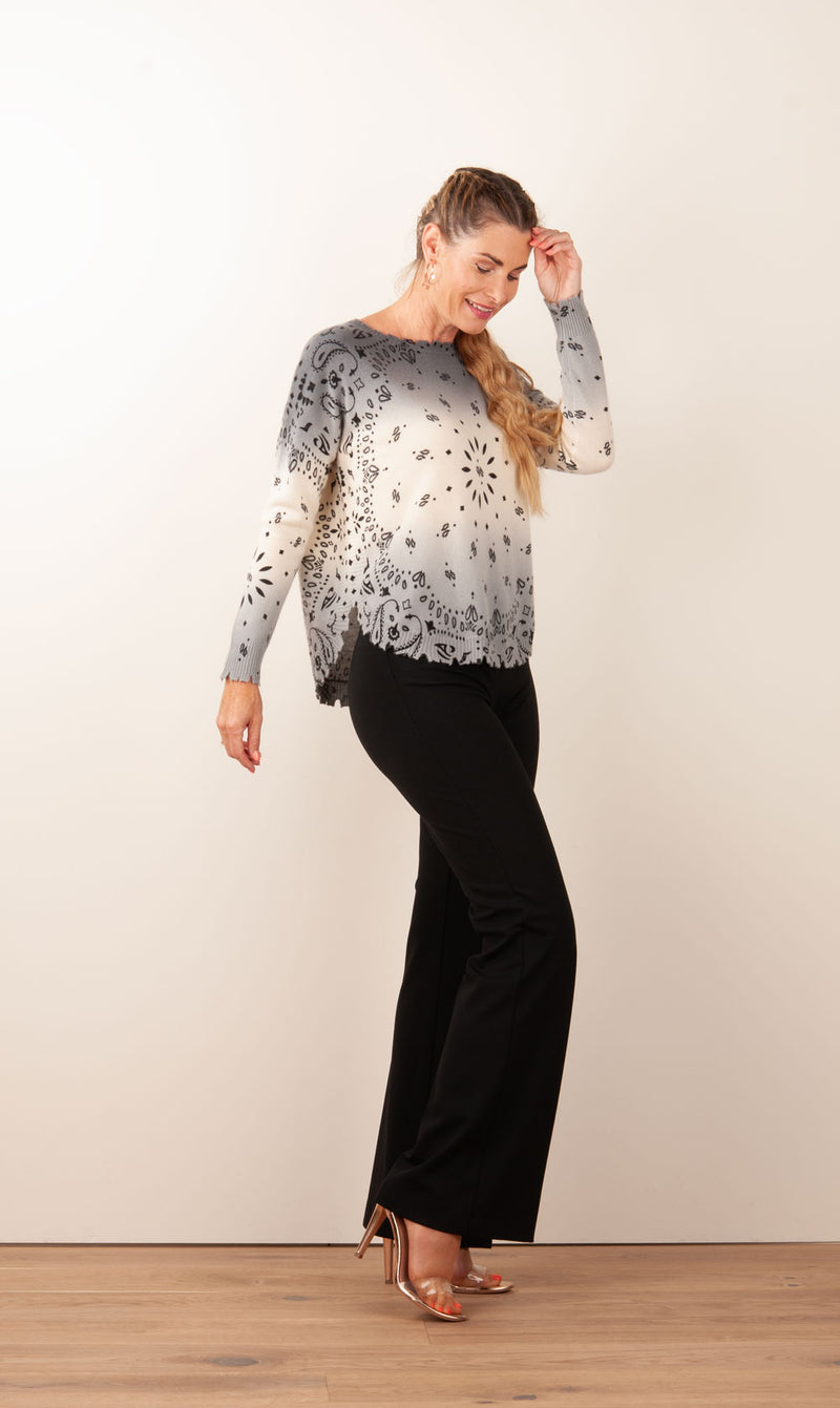 Kaschmir Pullover Creme | Grau