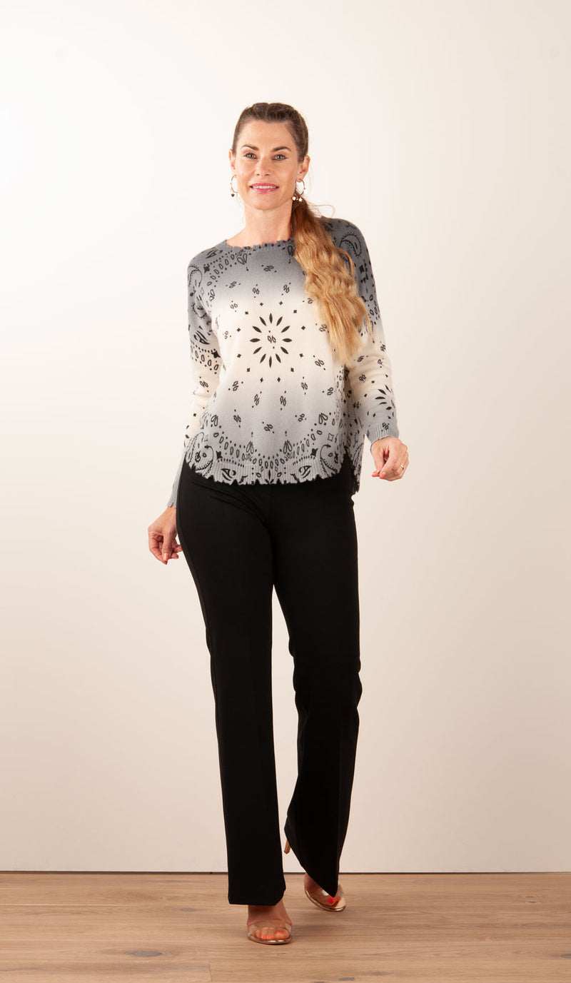 Kaschmir Pullover Creme | Grau