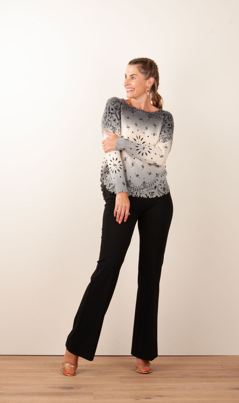 Kaschmir Pullover Creme | Grau