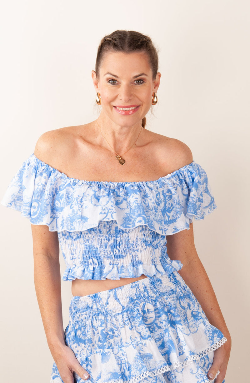 Shirt Hellblau | Weiß
