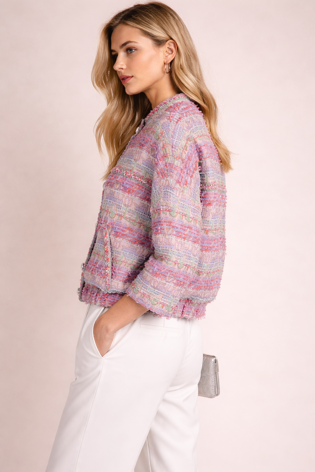 Bouclé Jacke Multicolor