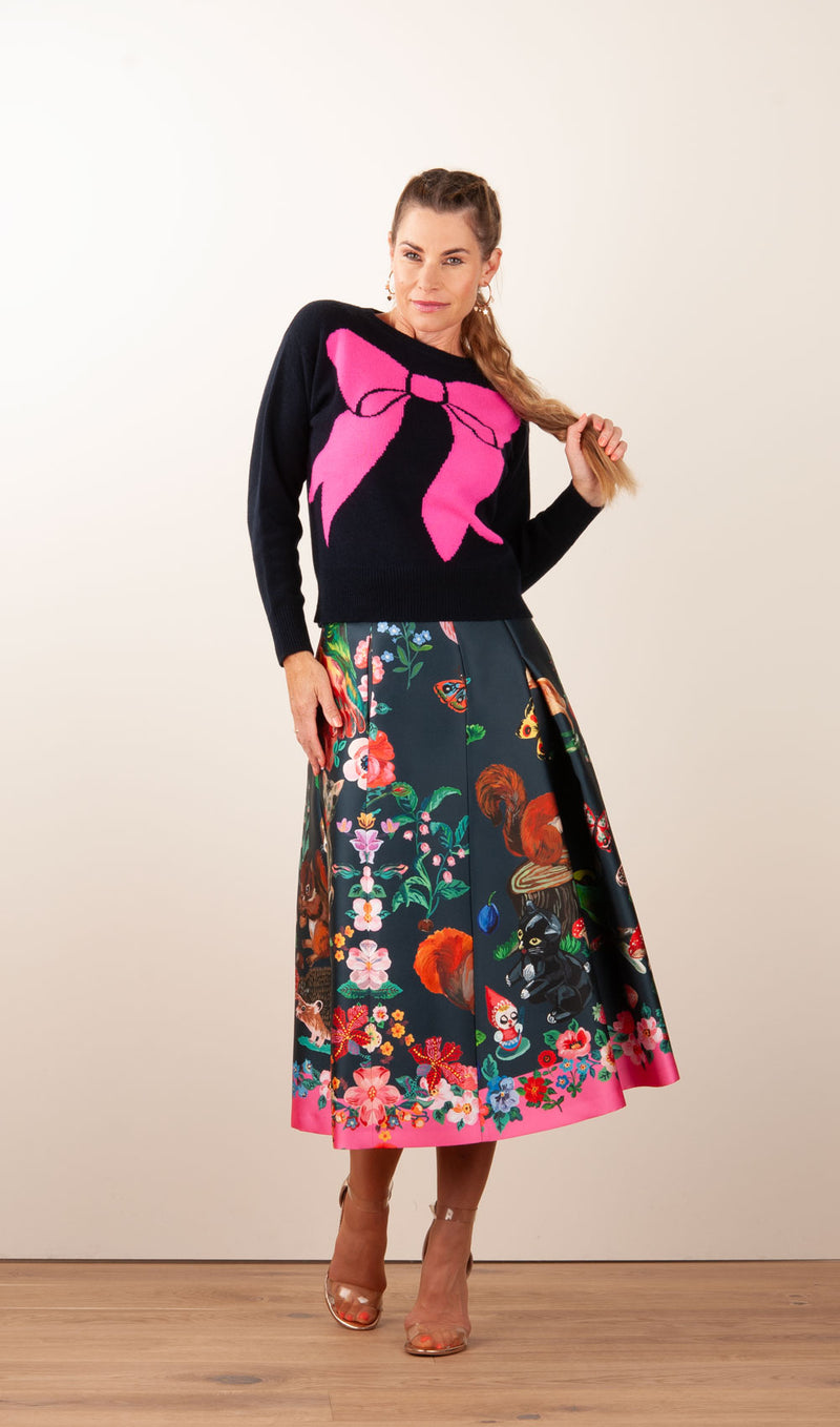 Pullover „Schleife“ Dunkelblau
