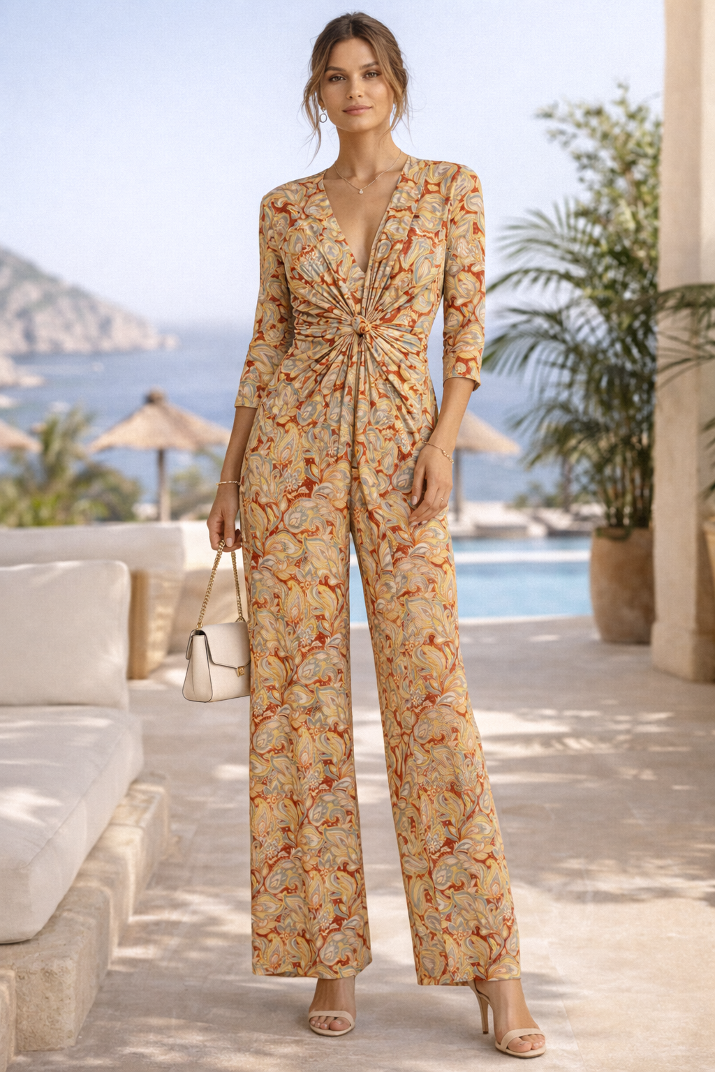 Jumpsuit Rot | Gelb | Multi