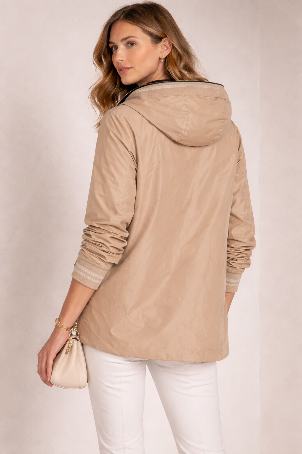 Wende-Jacke Beige | Blau