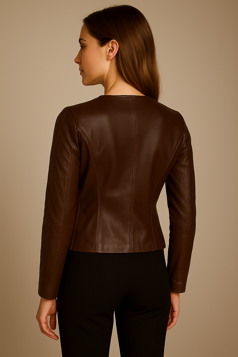 Lederjacke „Maddy“ Dunkelbraun