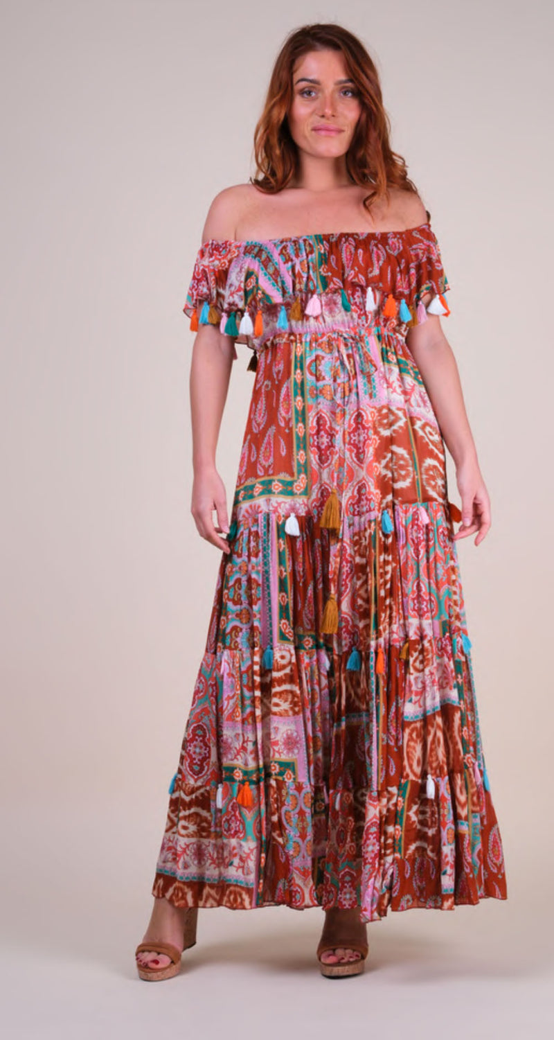 Kleid Kupfer | Multicolor
