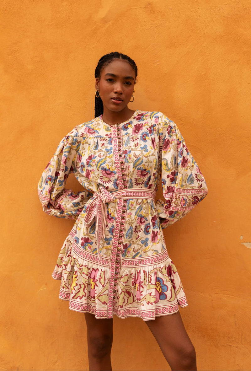 Kleid Creme | Multicolor