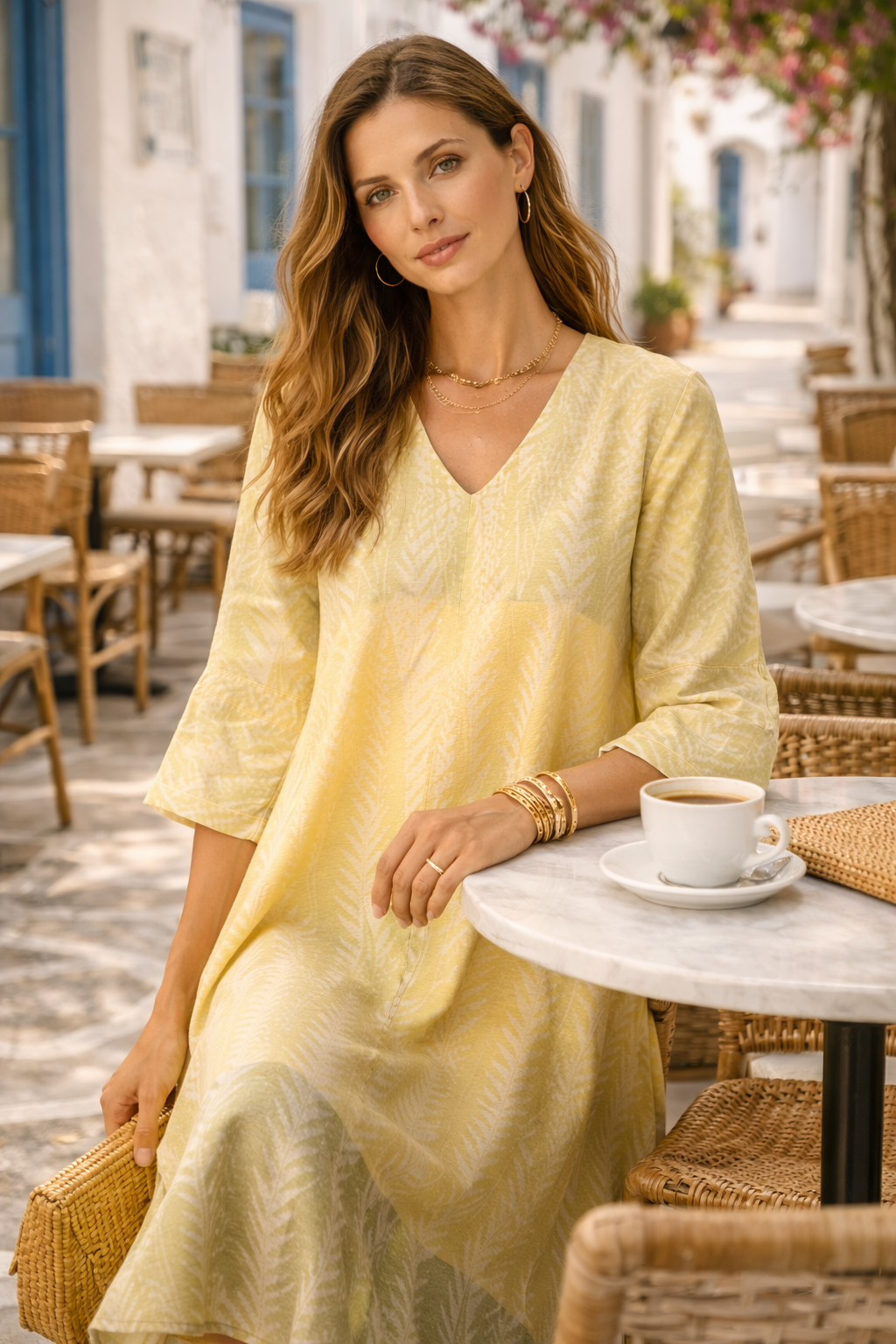 Statement-Kleid Gelb | Grün