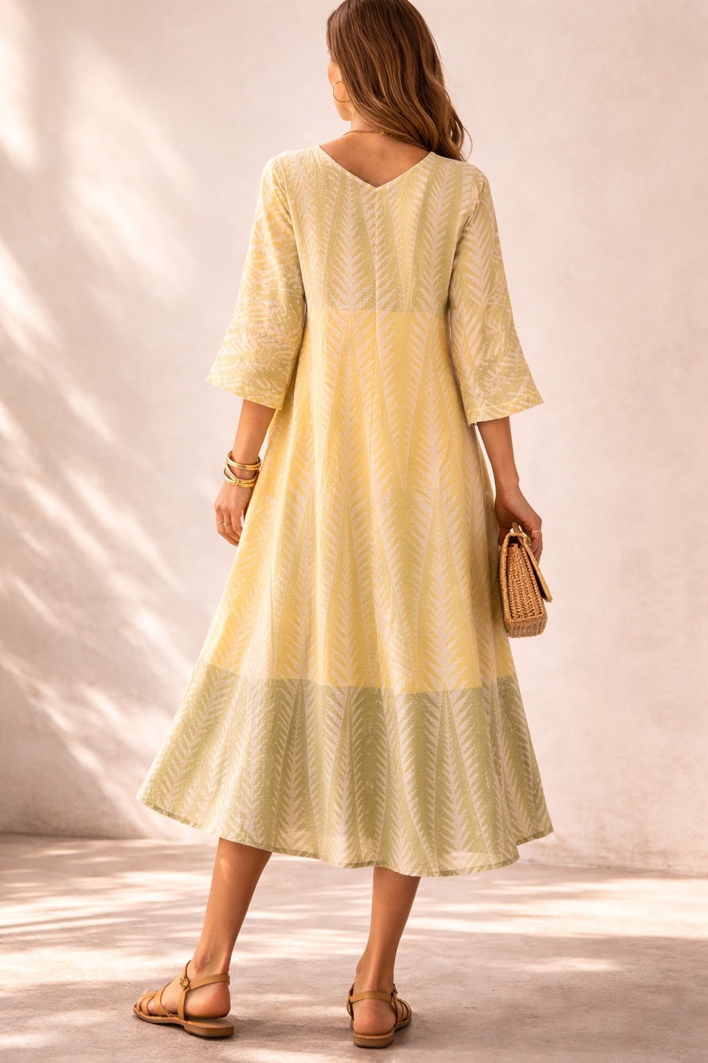 Statement-Kleid Gelb | Grün