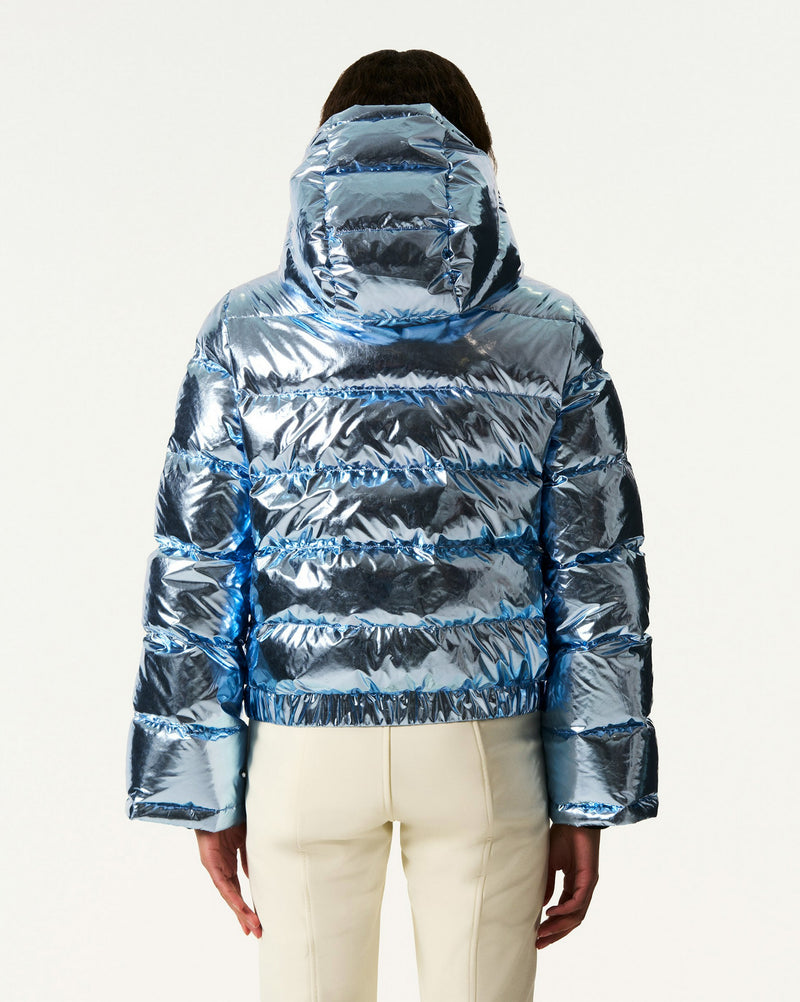 Metallic Polar Flare Down Jacket