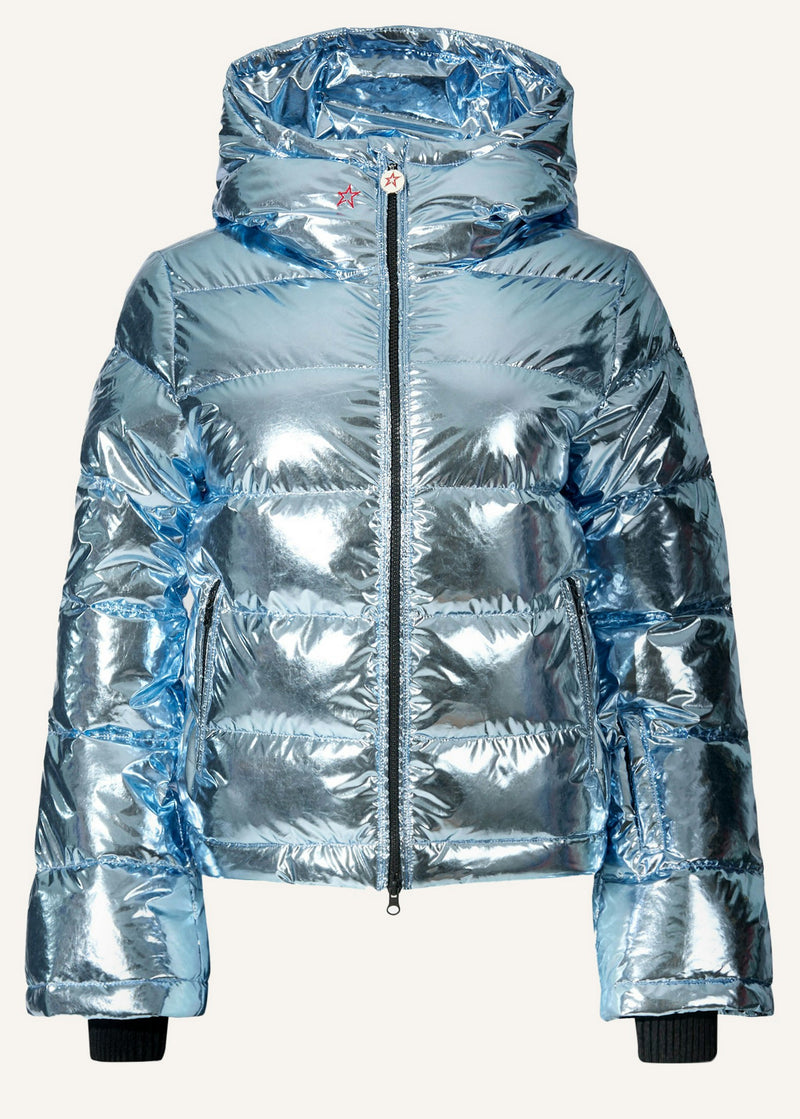 Metallic Polar Flare Down Jacket