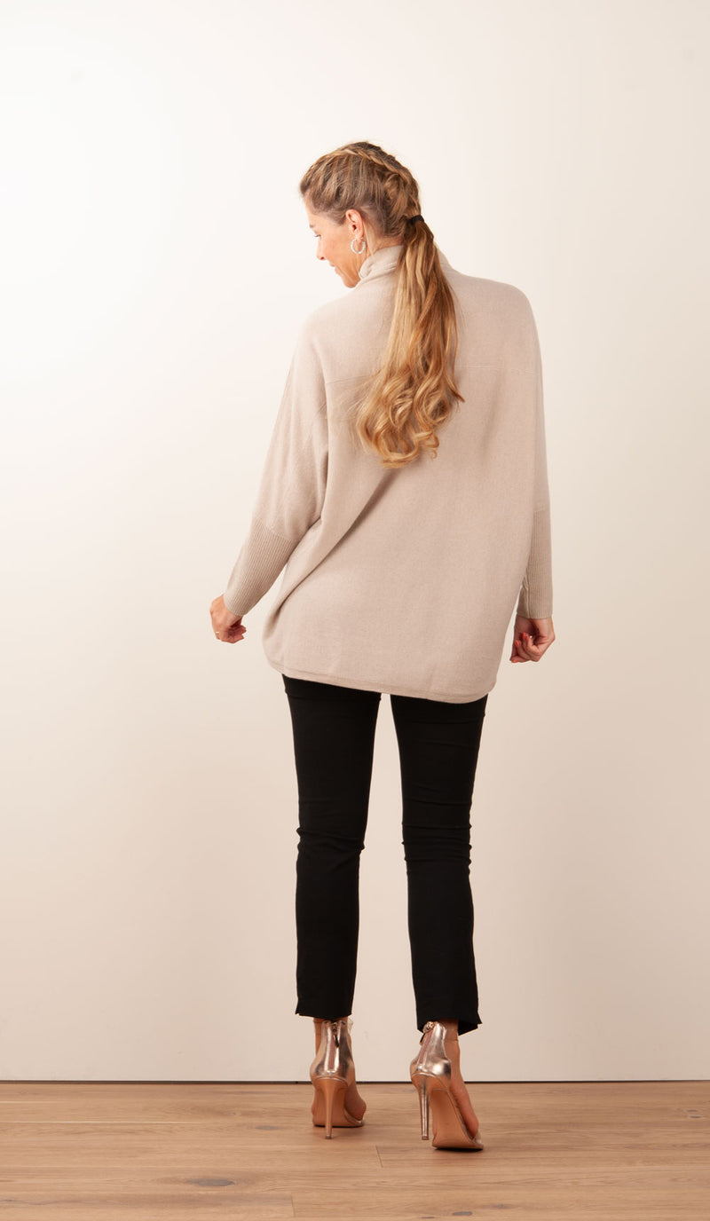 Rollkragenpullover Beige