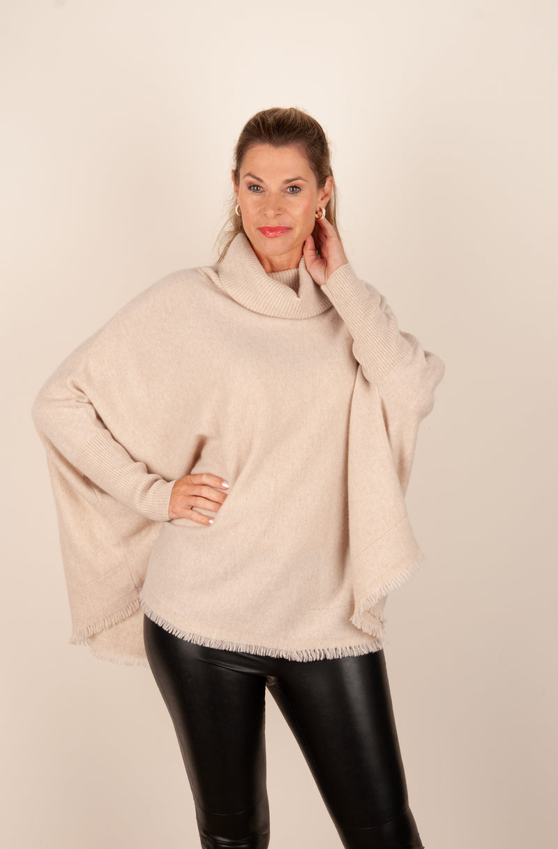 Weiter Pullover Beige