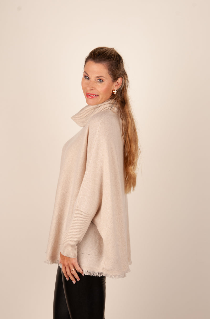 Weiter Pullover Beige