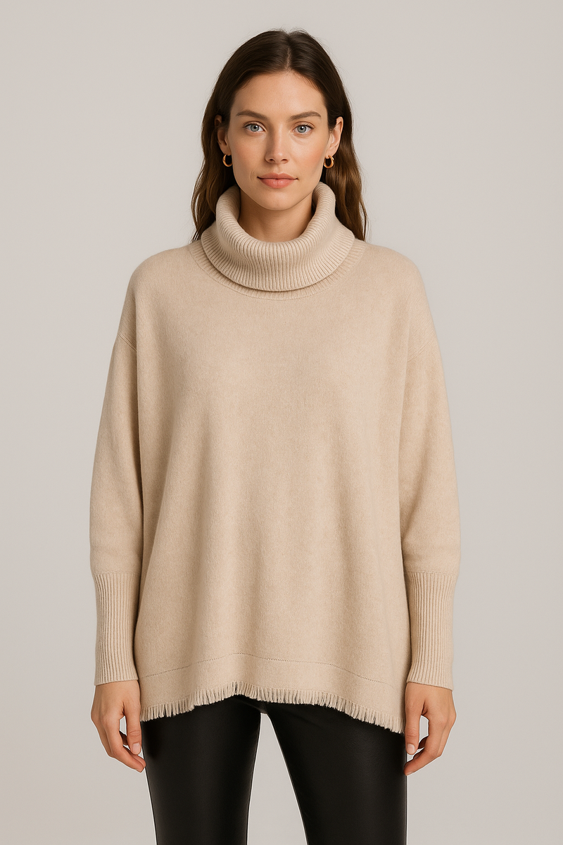 Weiter Pullover Beige