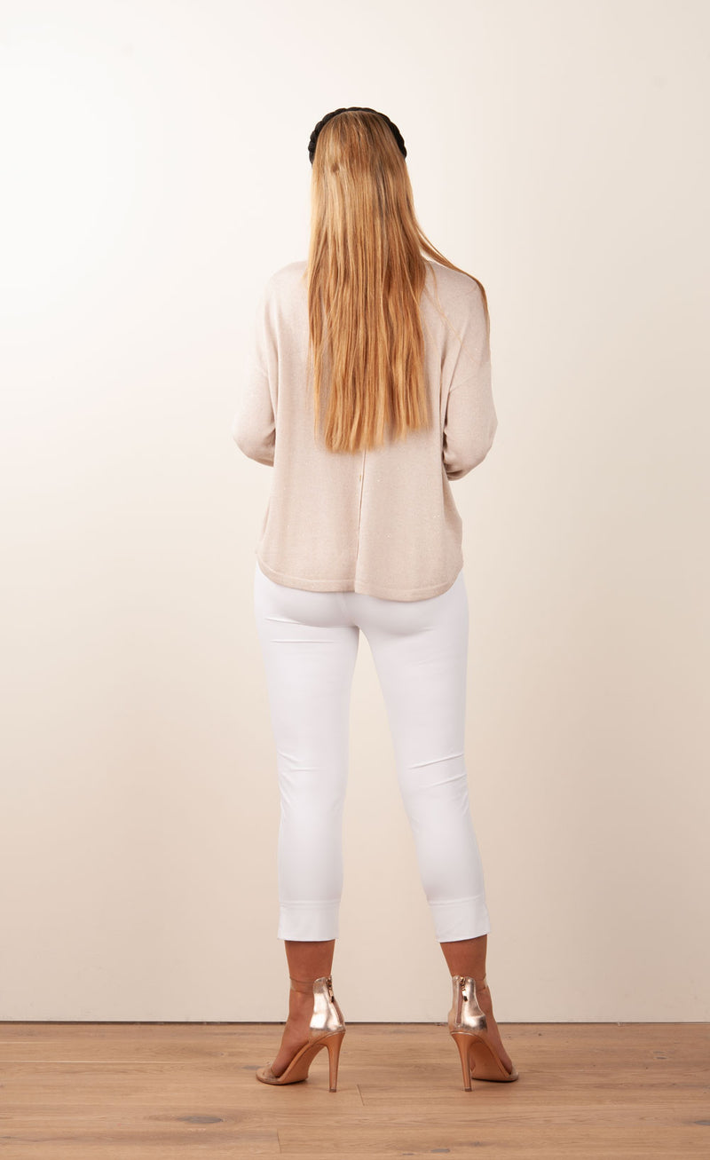 Pullover „Lurex“ Beige