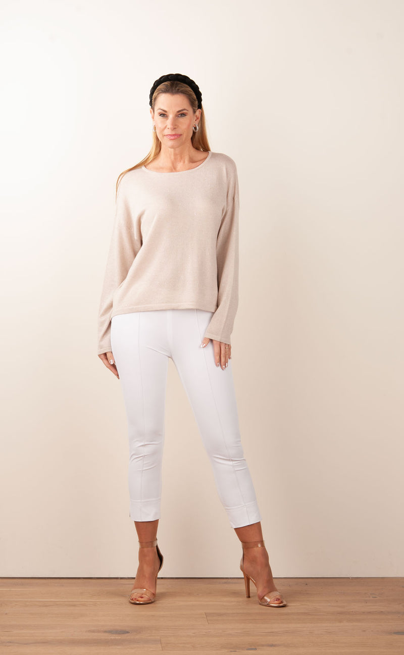 Pullover „Lurex“ Beige