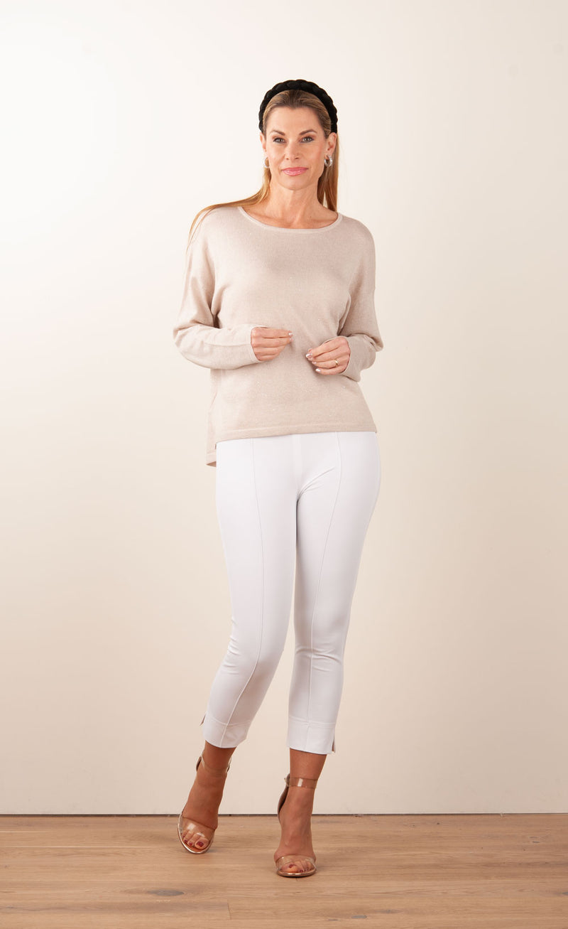 Pullover „Lurex“ Beige
