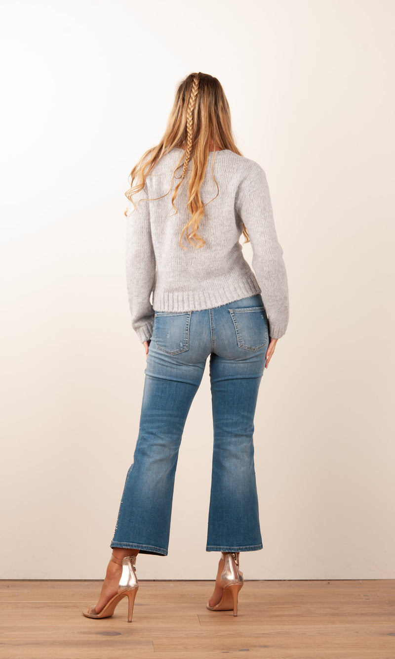 Pullover Melange Grau