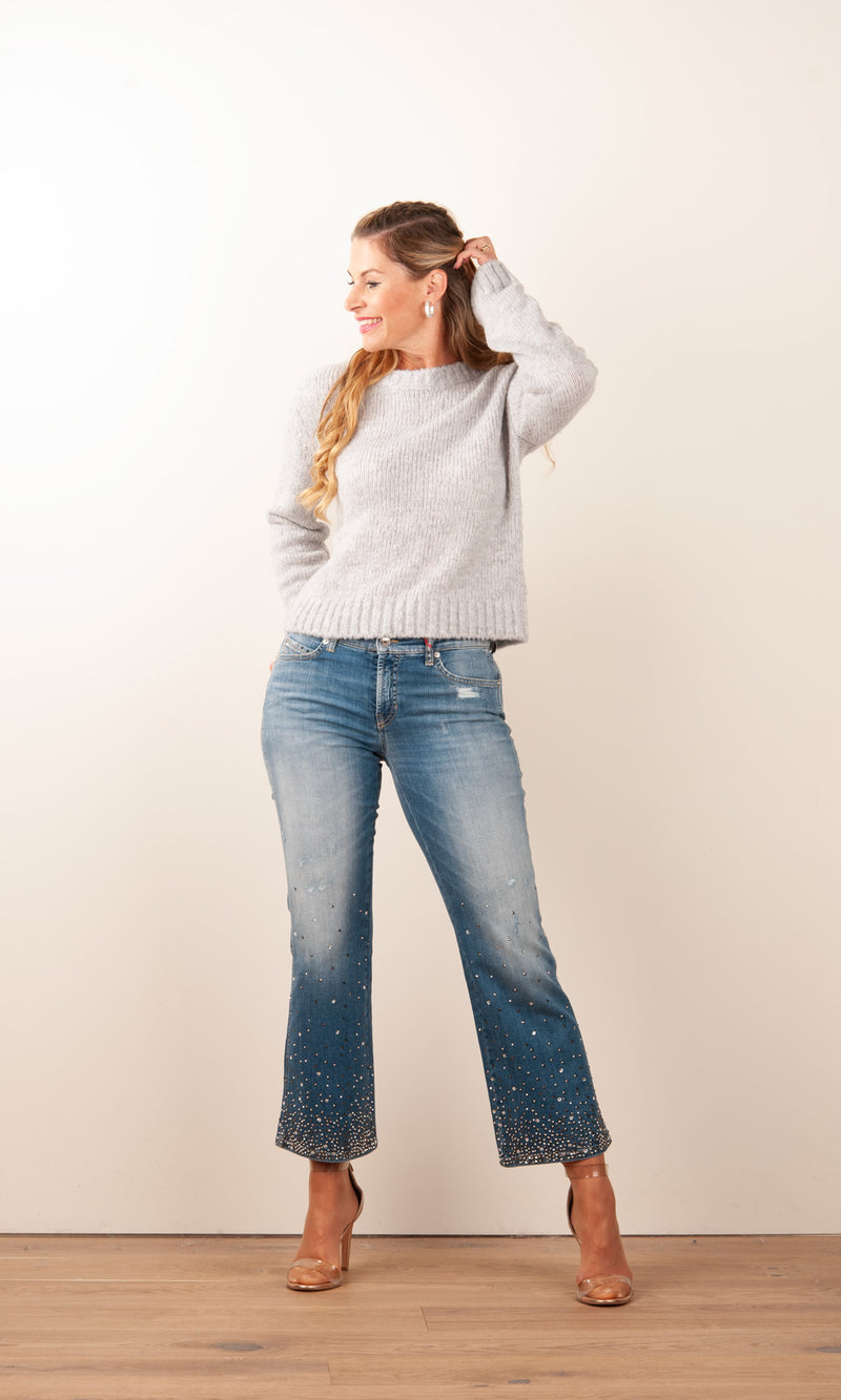 Pullover Melange Grau