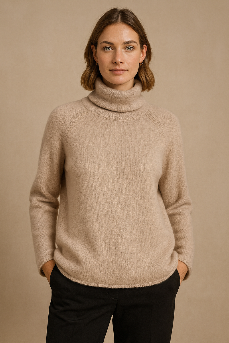 Kaschmir Rollkragenpullover Beige