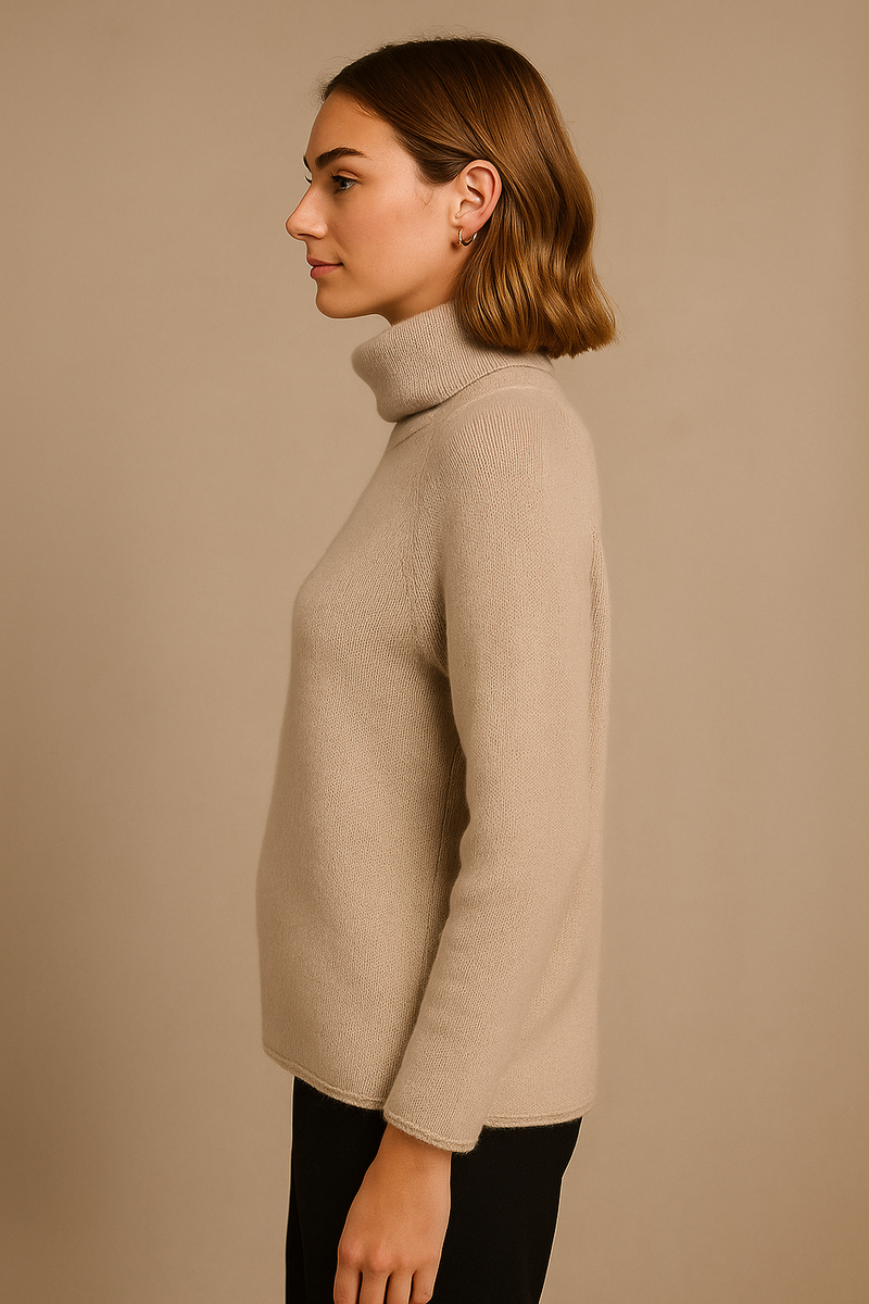 Kaschmir Rollkragenpullover Beige