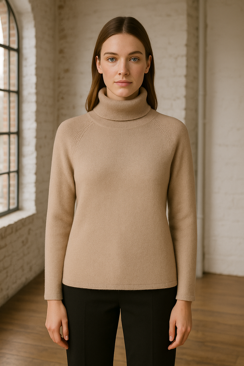 Kaschmir Rollkragenpullover Beige
