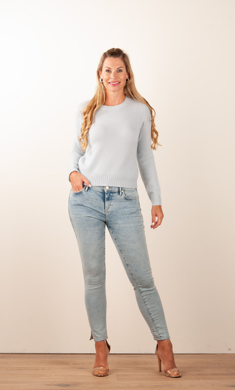Pullover „Pailletten“ Hellblau