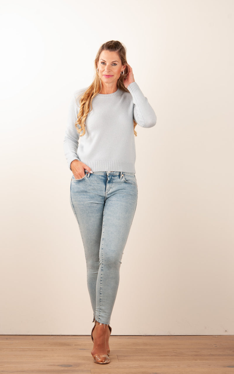 Pullover „Pailletten“ Hellblau