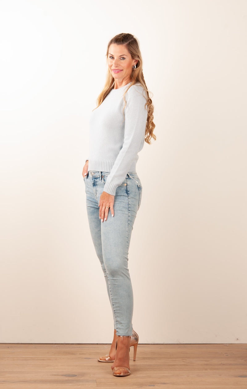 Pullover „Pailletten“ Hellblau