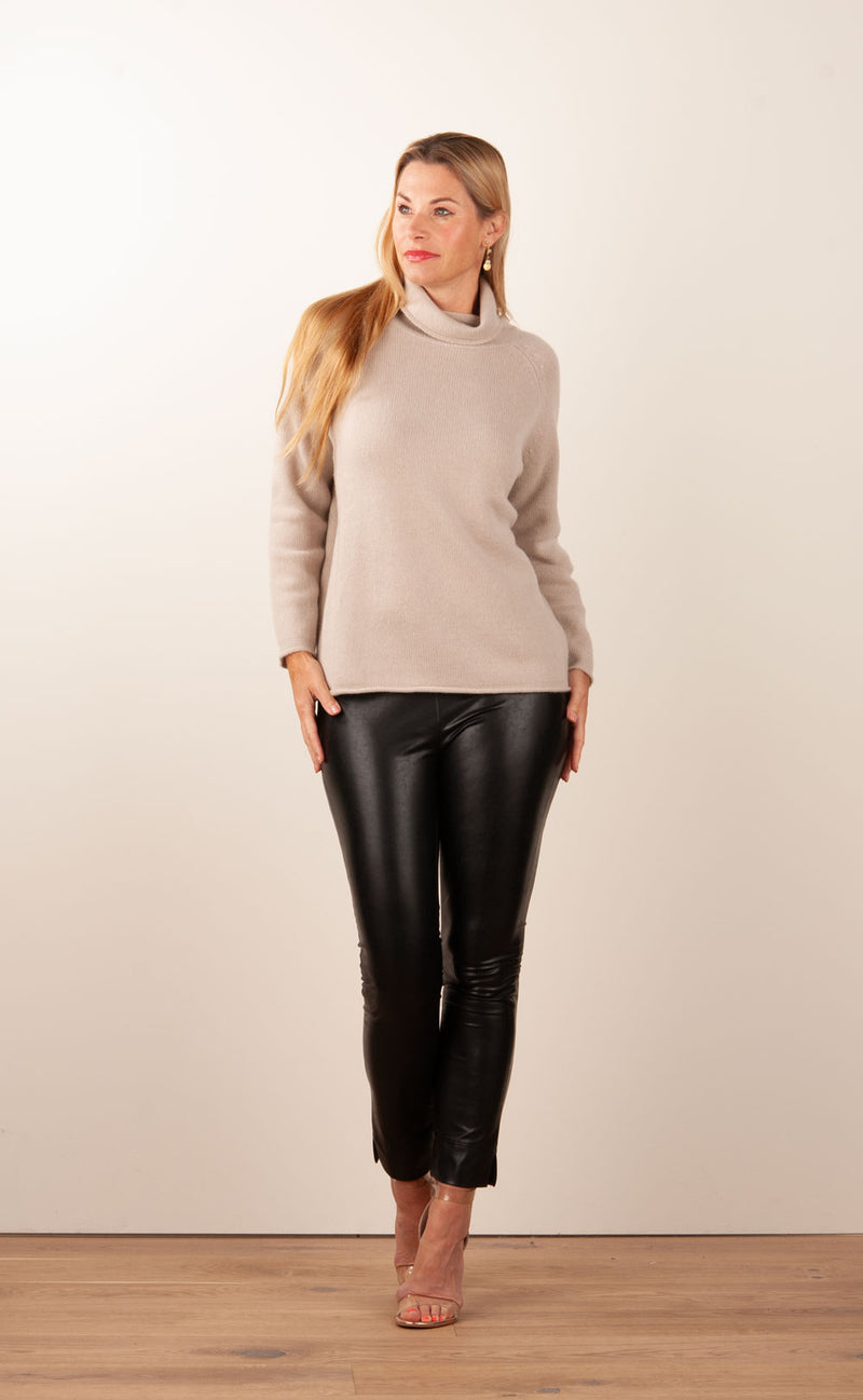 Rollkragenpullover Beige