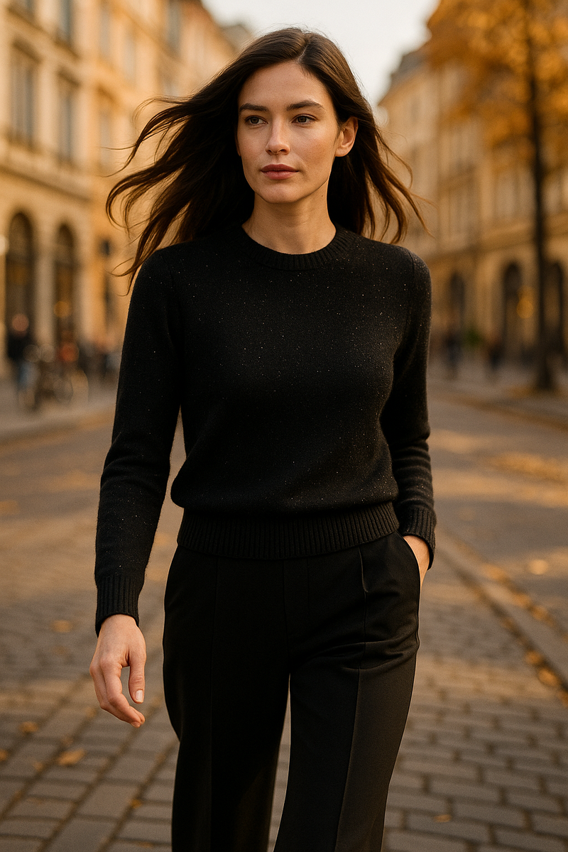 Pullover „Pailletten“ Schwarz