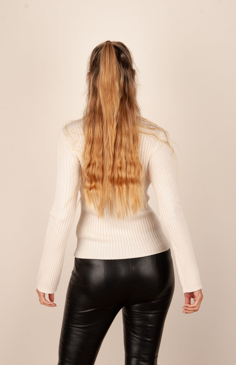 Pullover „Rippstrick“ Creme
