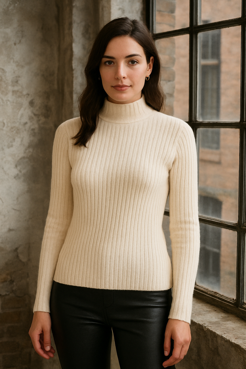 Pullover „Rippstrick“ Creme