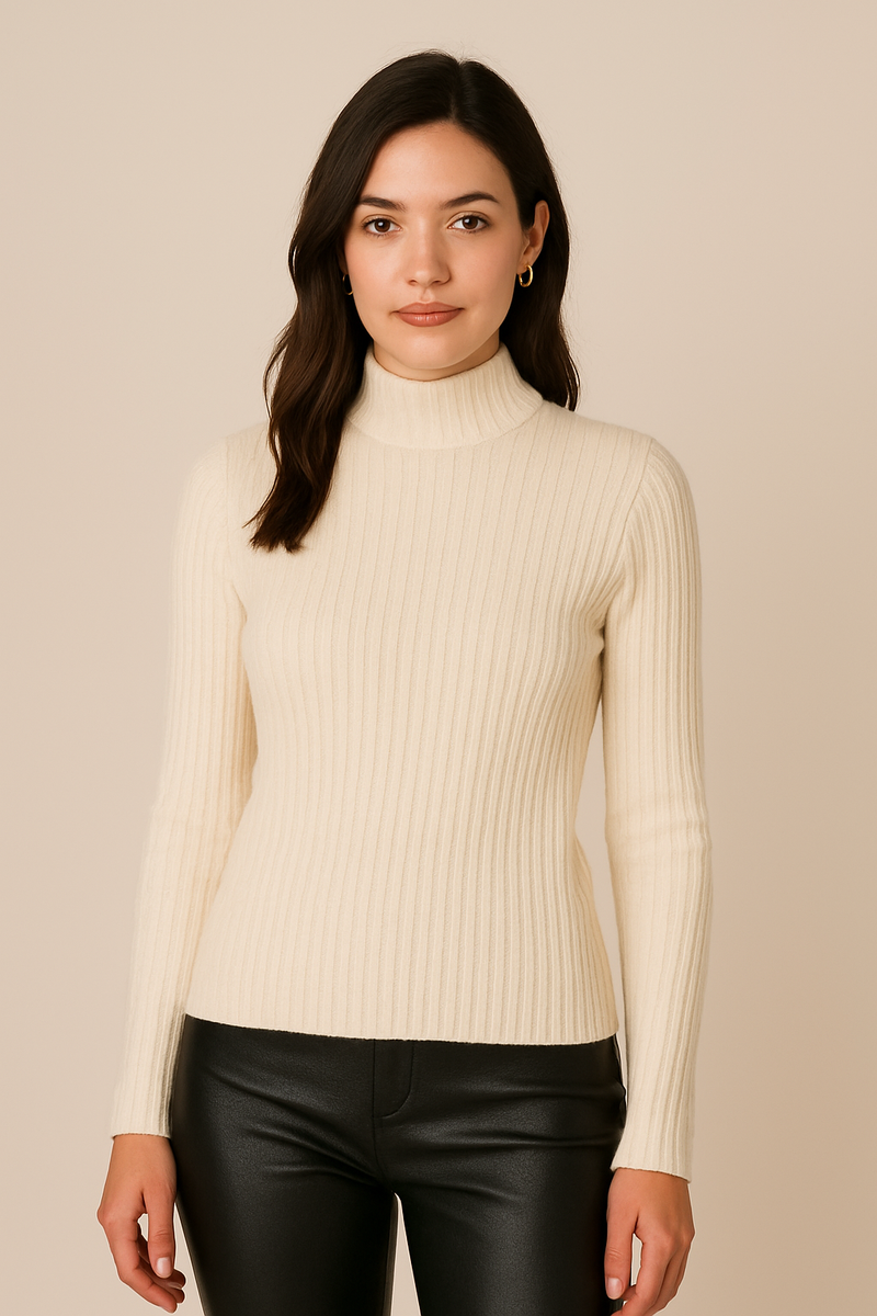 Pullover „Rippstrick“ Creme