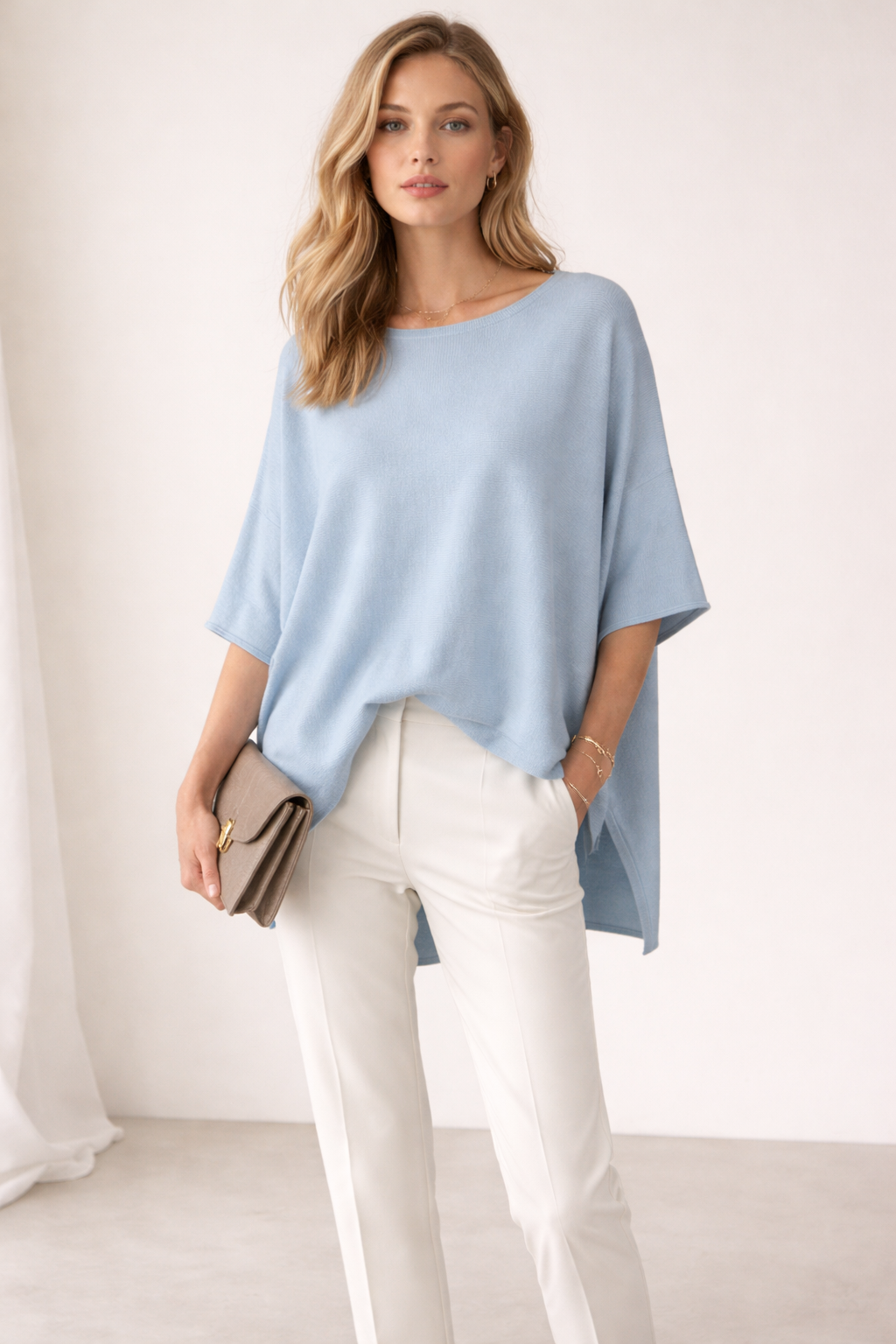 Pullover „Oversize“ Hellblau