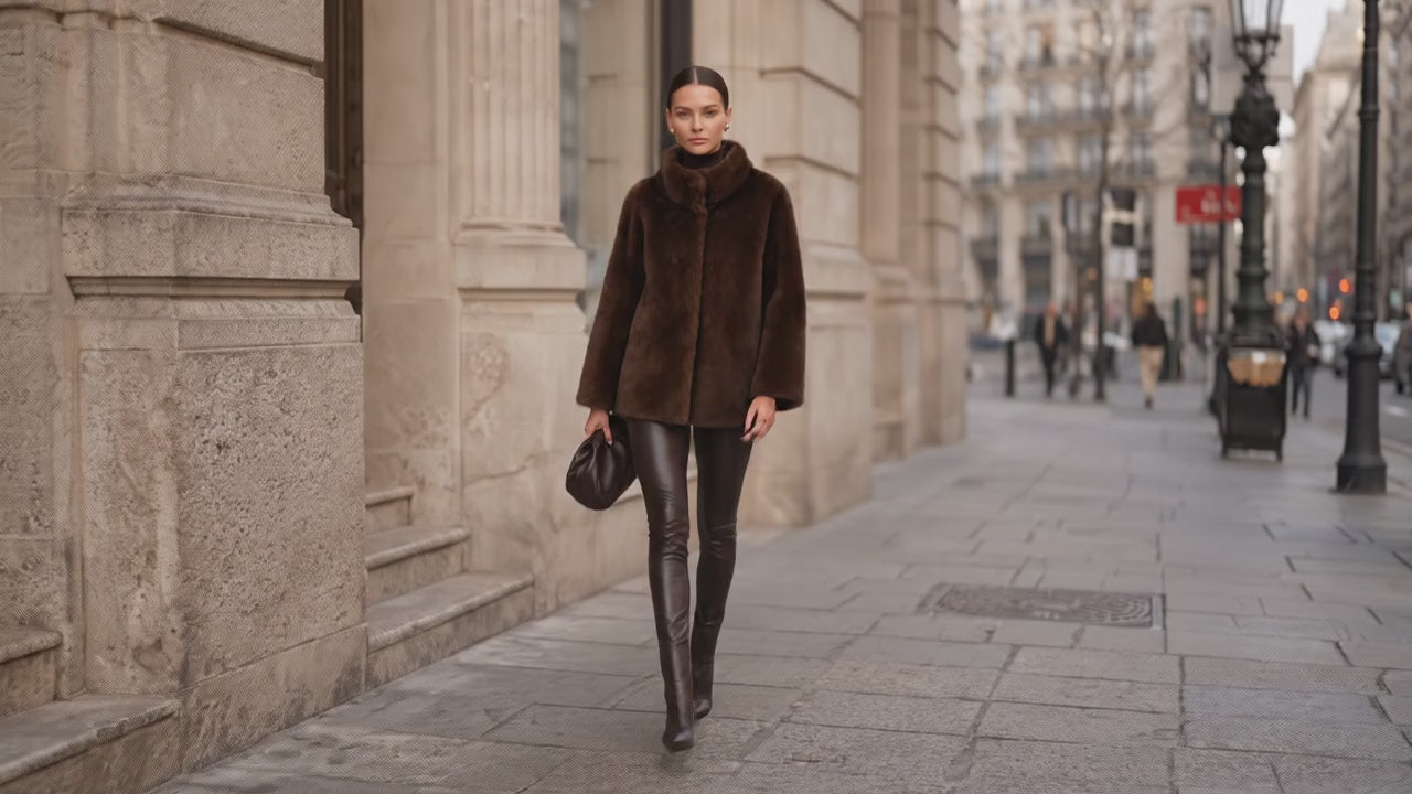 Artico Kuschelige Fake-Fur-Wendejacke Schokobraun - Fashion in Motion