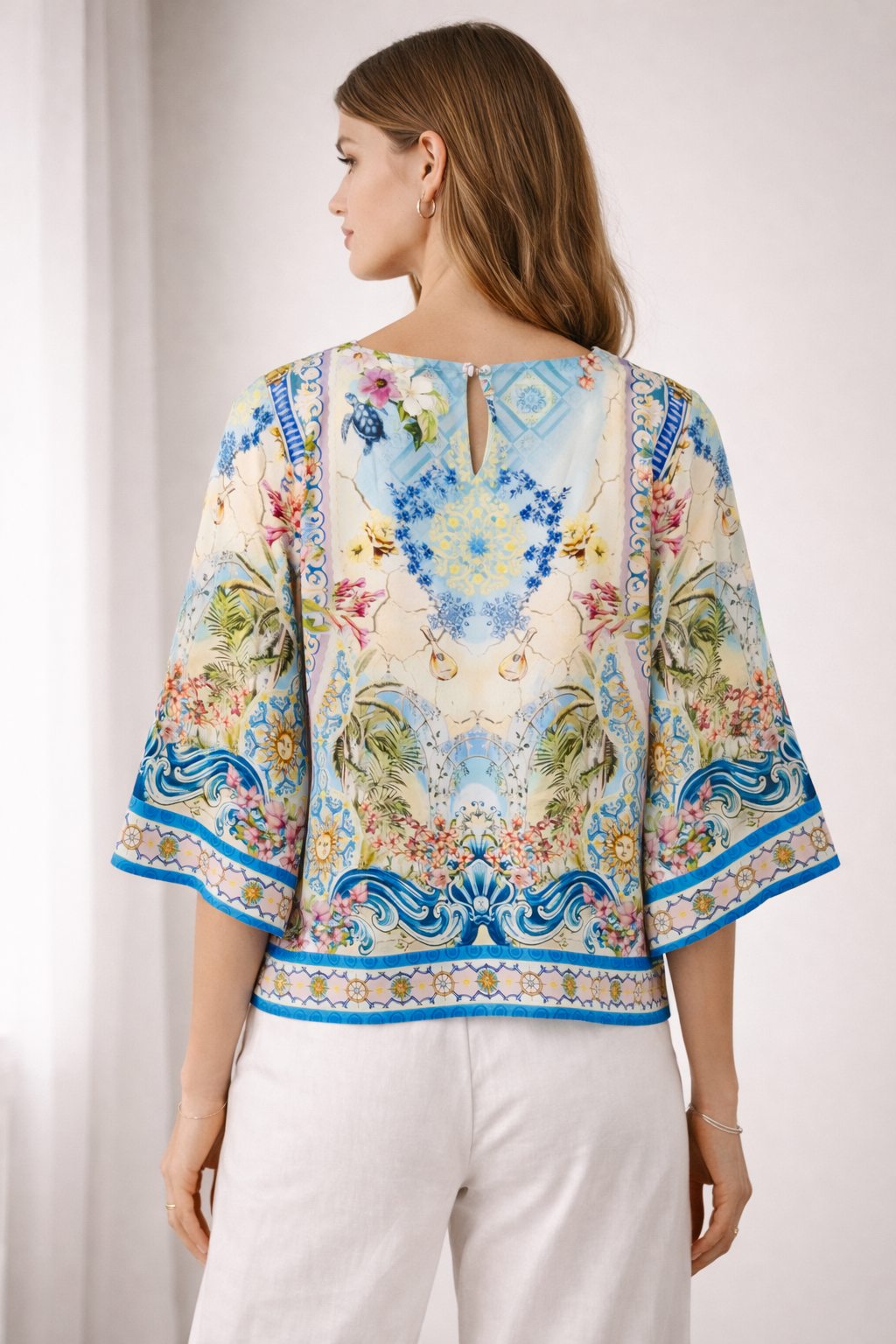 Blusenshirt Gelb | Blau | Multicolor