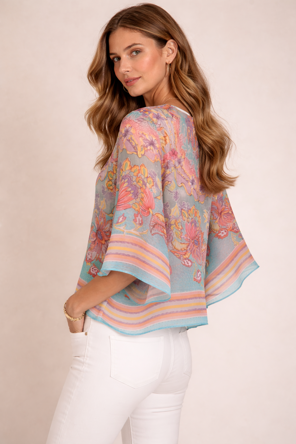 Shirt „Floralen Ornamenten“ Multicolor