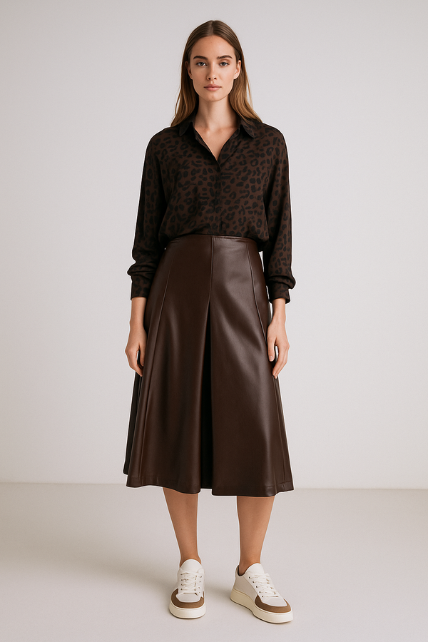 Rock „Lederimitat“ Schokobraun