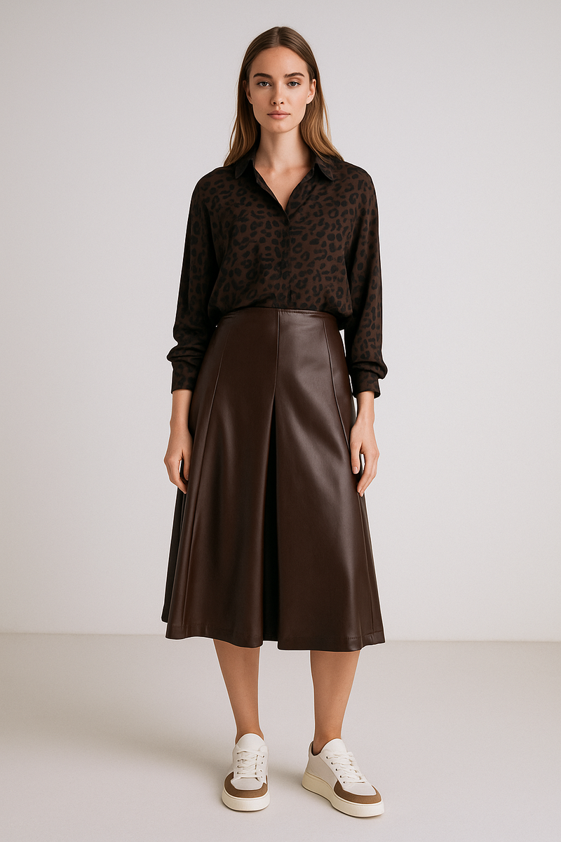 Rock „Lederimitat“ Schokobraun