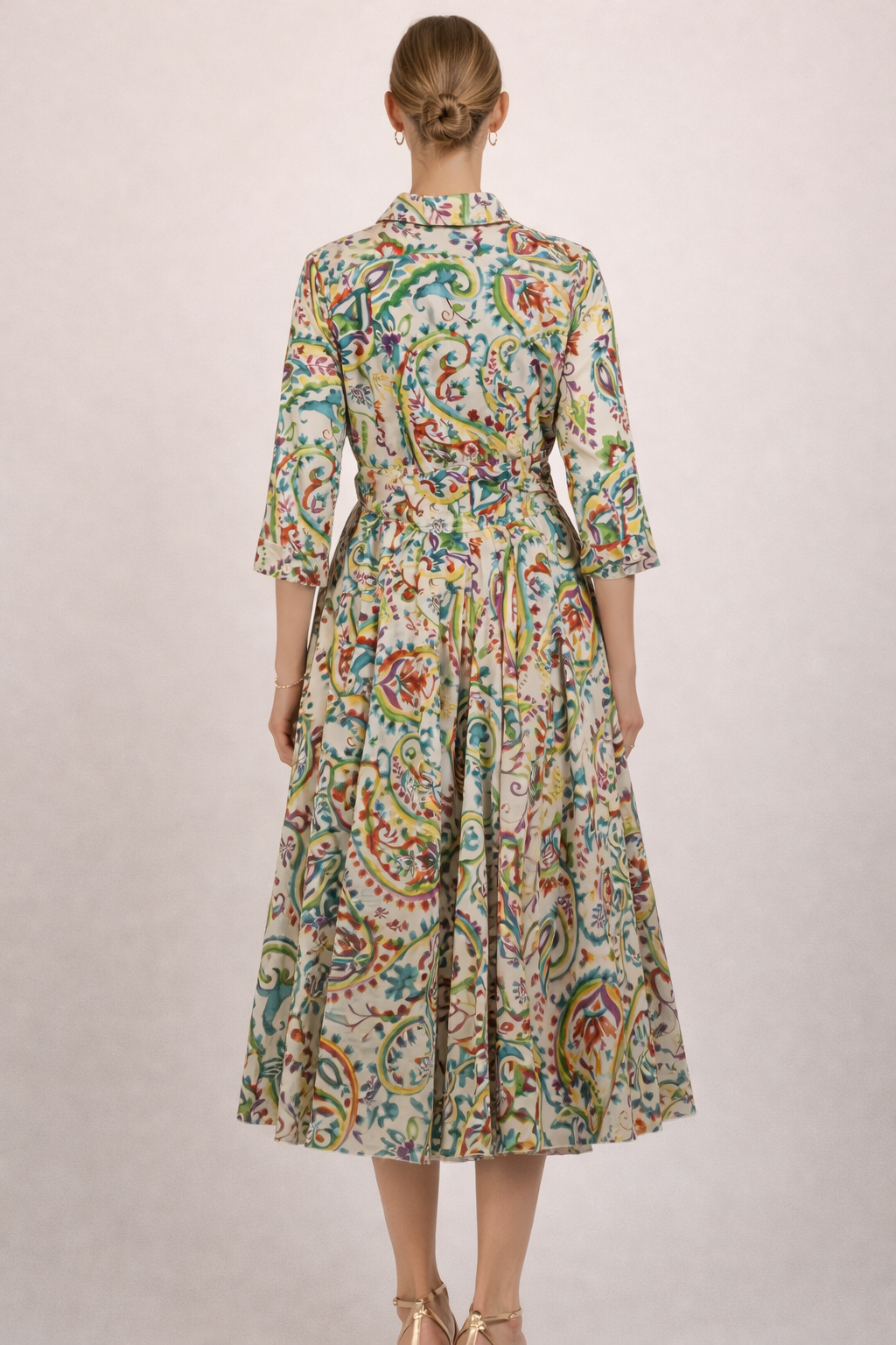 Hemdblusenkleid „Aster“ Gelb | Multicolor