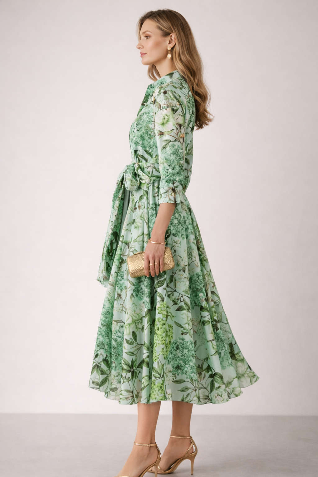 Hemdblusenkleid „Aster“ Grüntöne