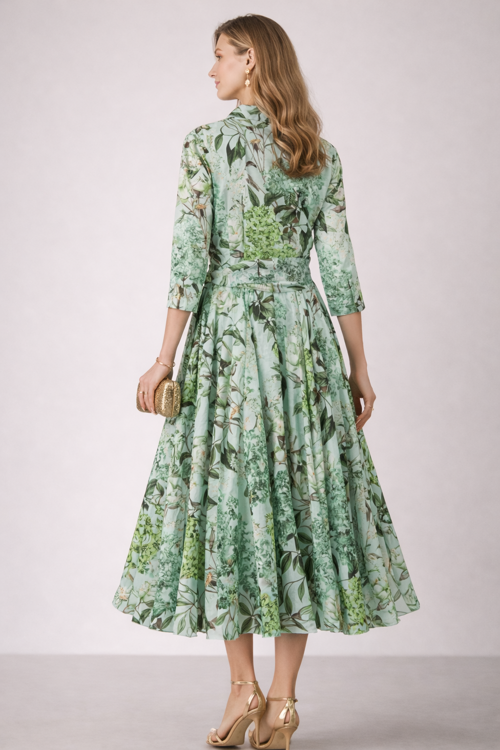 Hemdblusenkleid „Aster“ Grüntöne