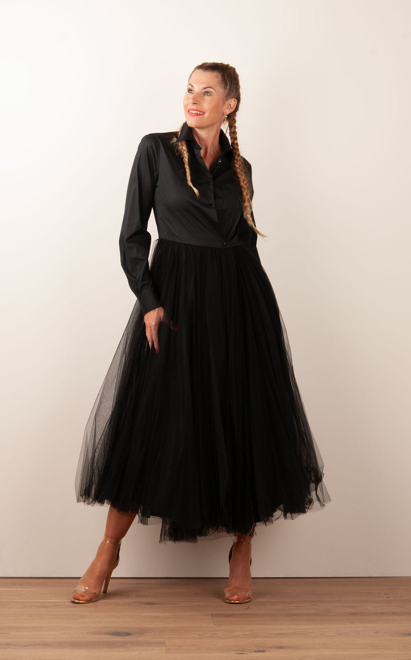 Kleid „Tüll“ Schwarz